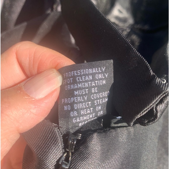 Dave and Johnny black floral Gown Sz 11/12 - Picture 12 of 16